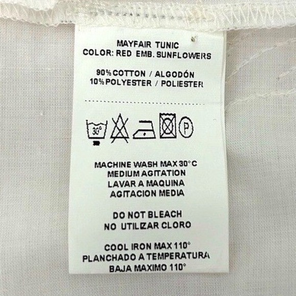 SILVIA TCHERASSI Mayfair embroidered red sunflowers boho maxi tunic dress L - Picture 13 of 14